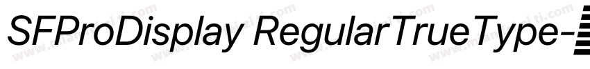 SFProDisplay RegularTrueType字体转换